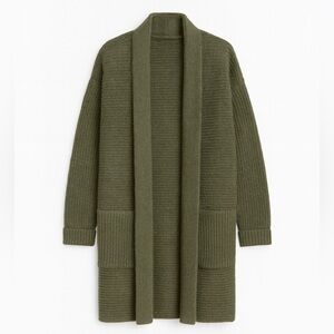 American Eagle Green Cozy Longline Duster Cardigan Sweater Size X-Small